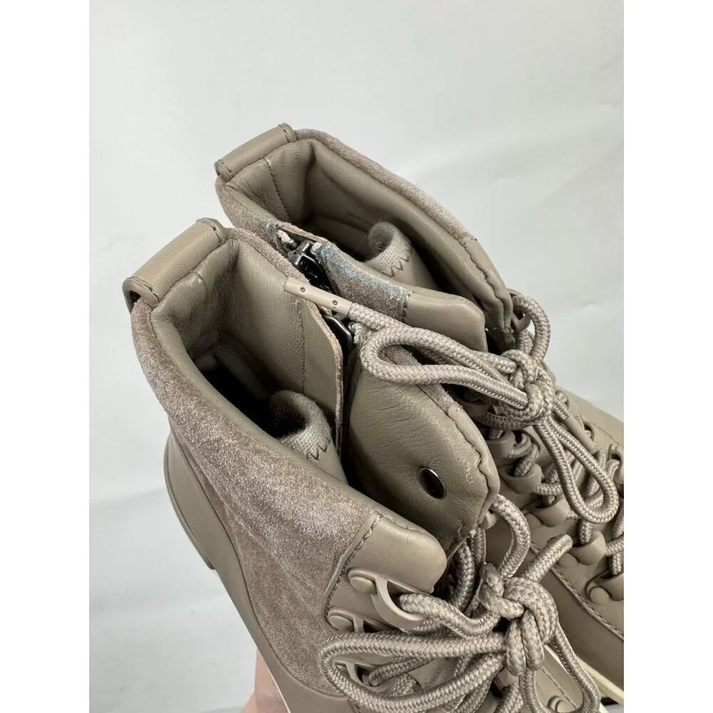 Vince Rowan‎ Toe Padded Lace Up Platform Shoe Women 6.5 Tan High Top Sneaker